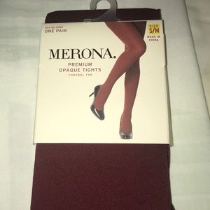 Merona Opaque Tights in Red